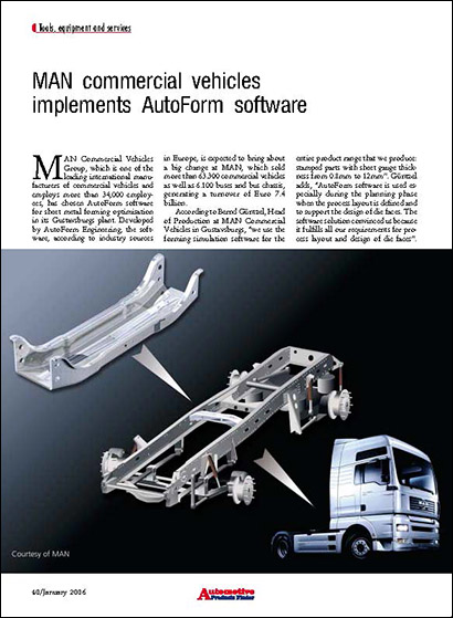 MAN commercial vehicles implements AutoForm software (PDF 102 Ko)