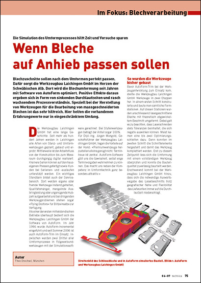 Wenn Bleche auf Anhieb passen sollen (PDF 449 Ko)