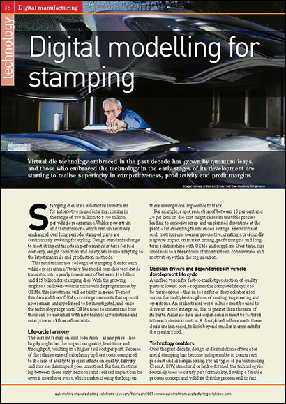 Digital modelling for stamping (PDF 217 KB)