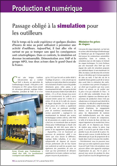 Passage obligé à la simulation pour les outilleurs (PDF 305 Ko)