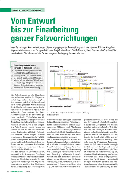 Vom Entwurf bis zur Einarbeitung ganzer Falzvorrichtungen (PDF 4 Mo)