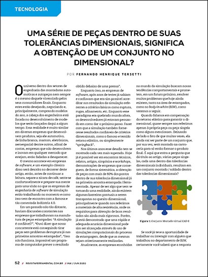 Uma série de peças dentro de suas tolerâncias dimensionais, significa a obtenção de um conjunto no dimensional? (PDF 2 Mo)