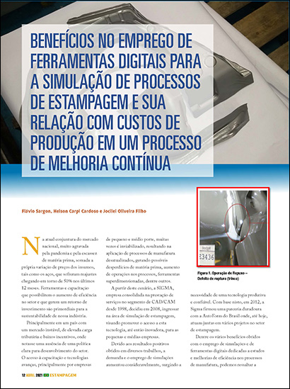 Beneficiós no emprego de ferramentas digitais para a simulação de processos de estampagem e sua relação com custos de produção em um processo de melhoria contínua (PDF 4 MB)