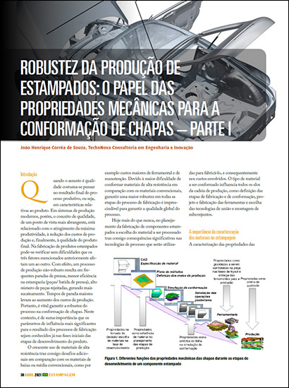 Robustez de produção de estampados: o papel das propriedades mecânicas para a conformação de chapas (PDF 2 МБ)