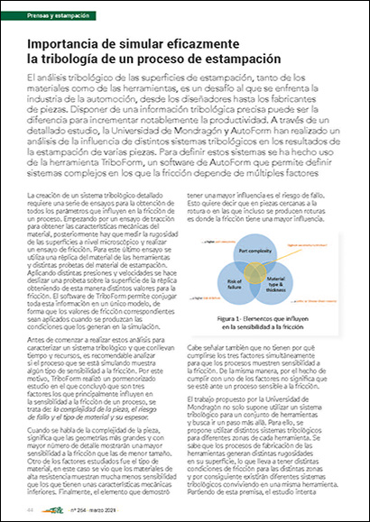 Importancia de simular eficazmente la tribología de un proceso de estampación (PDF 370 Ko)