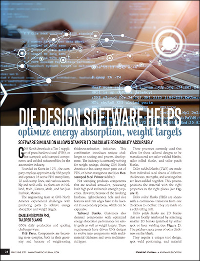 Die design software helps optimize energy absorption, weight targets (PDF 3 MB)