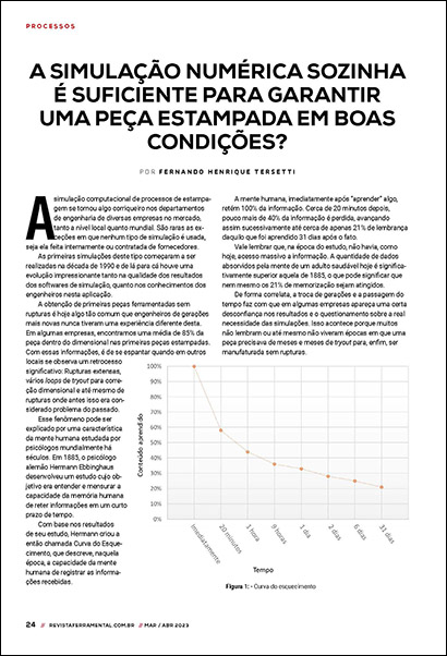 A simulação numérica sozinha é suficiente para garantir uma peça estampada em boas condições? (PDF 546 Ko)