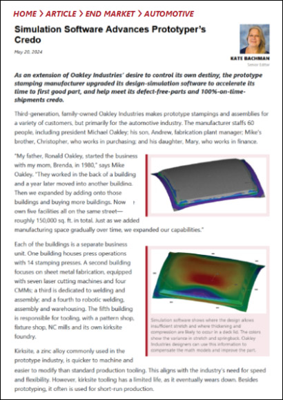 Simulation Software Advances Prototyper’s Credo