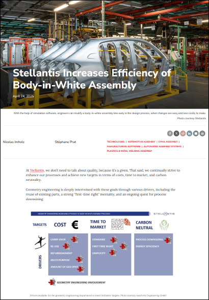 Stellantis Increases Efficiency of Body-in-White Assembly ()