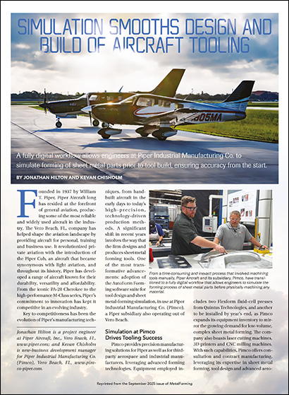 Simulation Smooths Design and Build of Aircraft Tooling (PDF 4 MB)