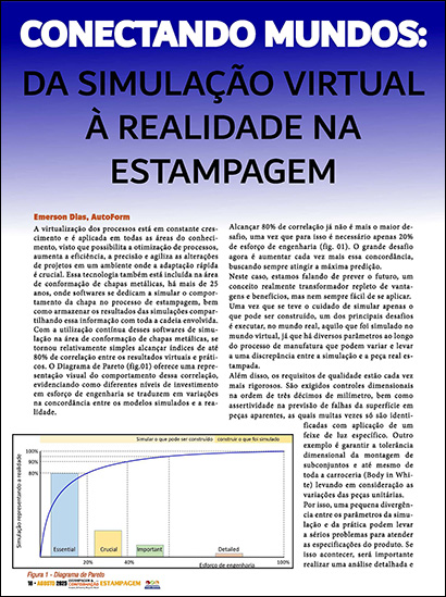 Conenctando mundos: da simulação virtual à realidade na estampagem (PDF 2 MB)
