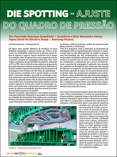 Die spotting – ajuste do quadro de pressão (PDF 4 MB)