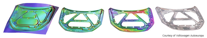 Metal forming simulation – simulation of the entire sheet metal process chain